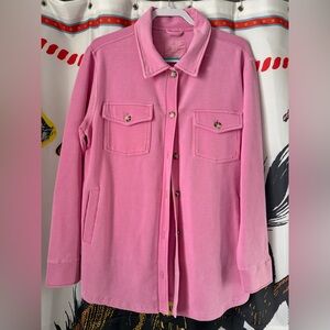 Altar'd State Pink Button Down Shacket